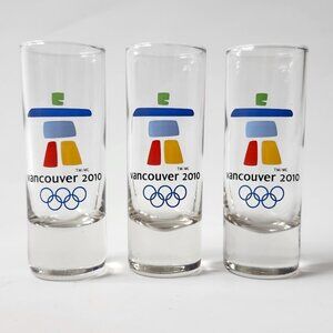 Vancouver Olympics 2010 Shot Glass lot of 3
